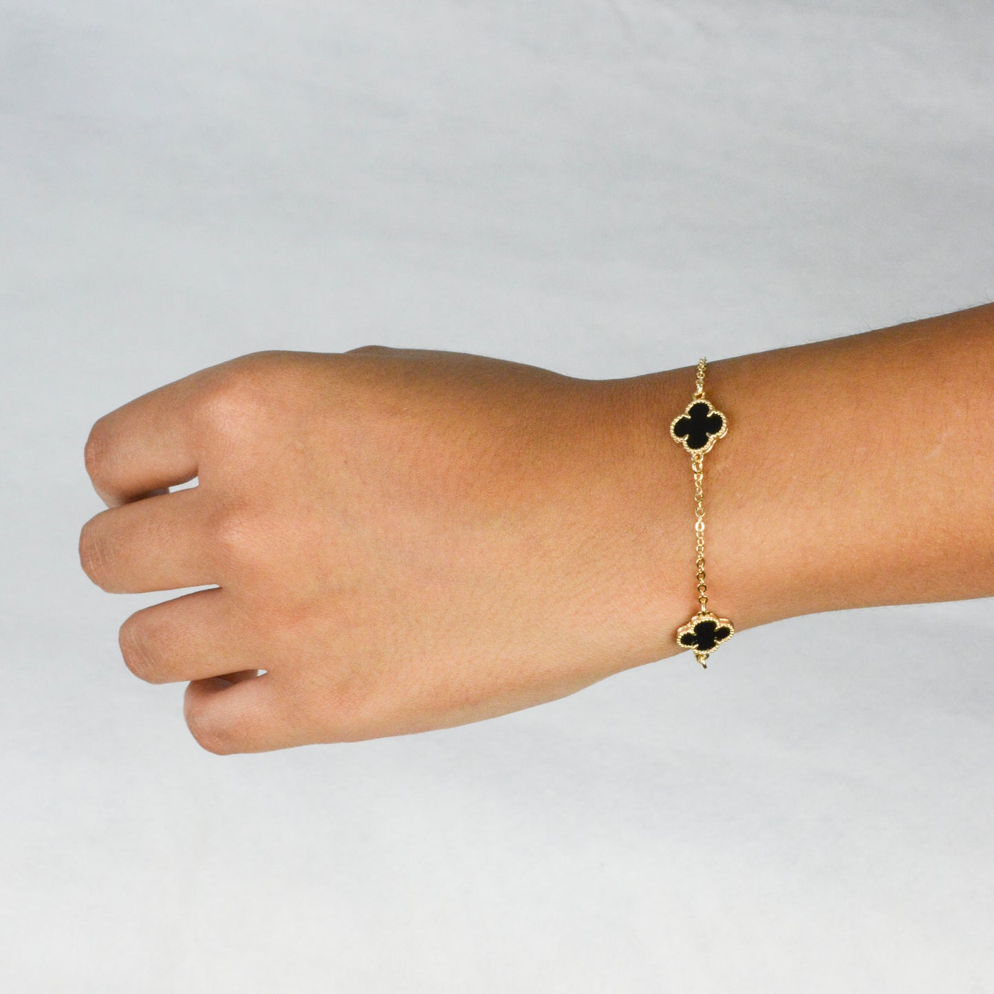 PULSERA TREBOL 18K