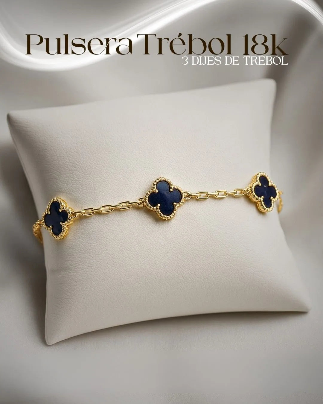 PULSERA TREBOL 18K