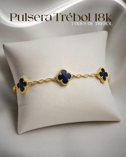 PULSERA TREBOL 18K